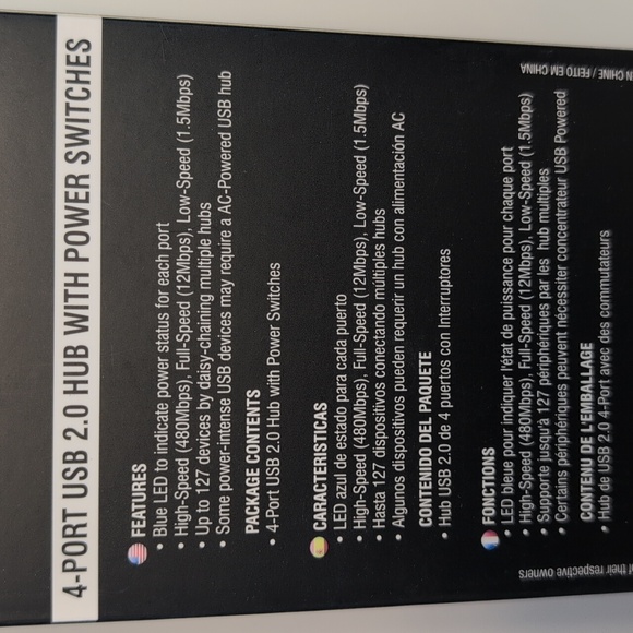 4-Port USB 2.0 Hub (Pack of 4) - Picture 2 of 4